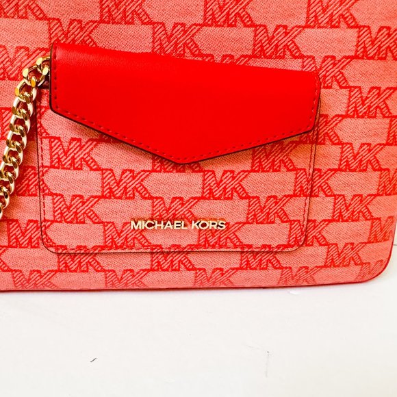 Michael Kors Jet Set Item Large 2 in 1 Card Case Wristlet Wallet MK Dark Sangria - Picture 6 of 15